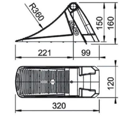 PVC Ék Fekete UK 36 KL